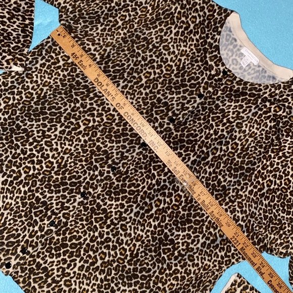 CHARTER CLUB button up cardigan leopard print long sleeves sweater NEW size 3X - Picture 8 of 10